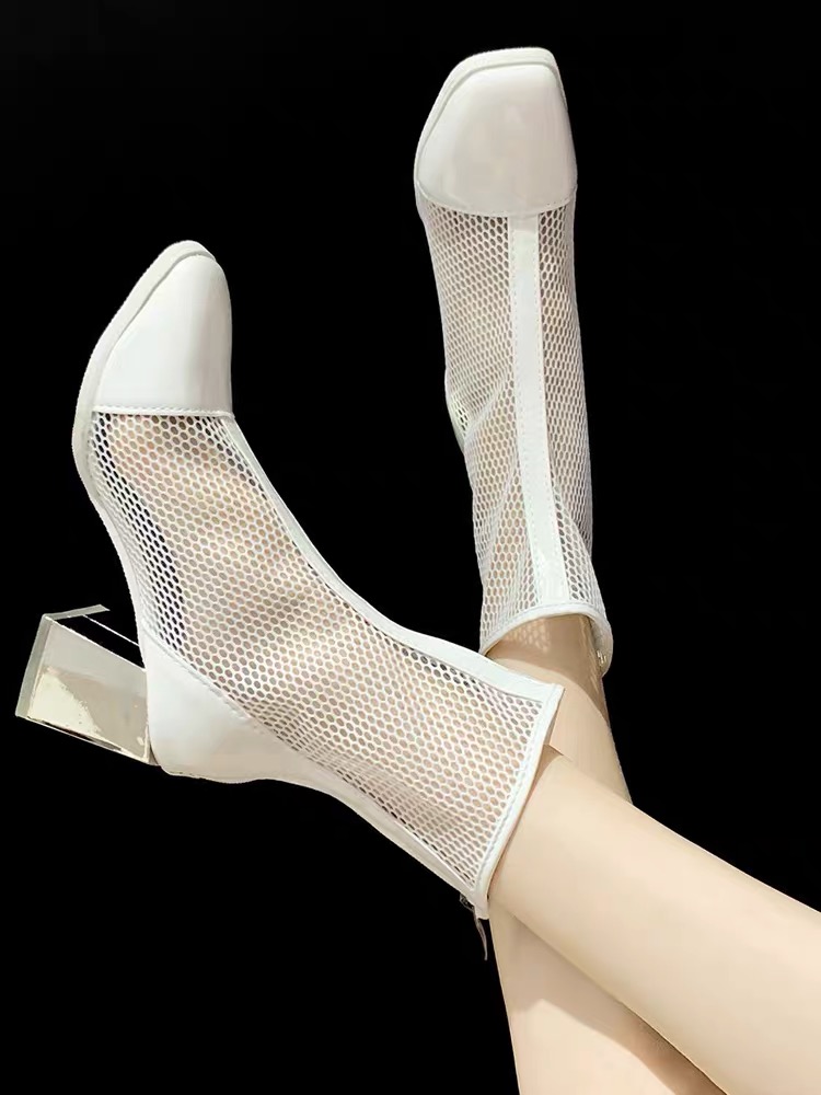 2021新款網紗透氣時尚易襯方頭靴Boots